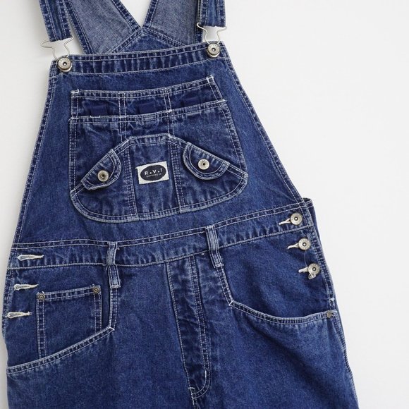 Vintage 90s RVT Women's Utility Carpenter Overall M/L - Picture 3 of 8